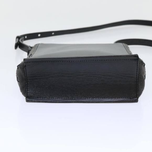 BURBERRY Shoulder Bag Leather Suede Black Auth bs7703 - Picture 5 of 16